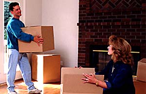 People with moving boxes